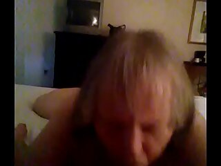 Grandmother blowing bushwa down acquire off
